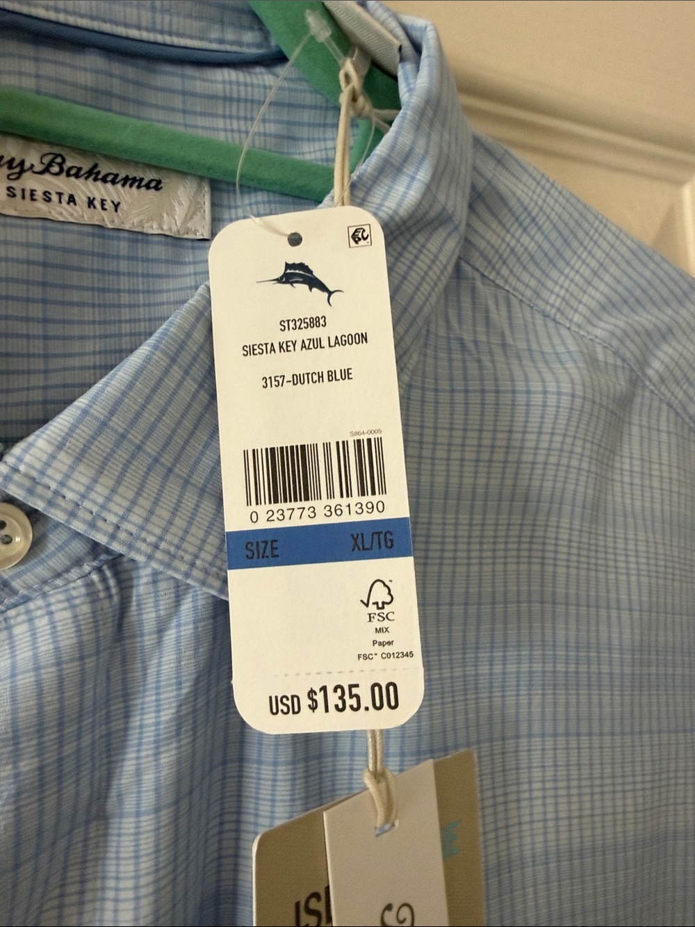 Tommy Bahama Light Blue Plaid Long-Sleeve Button-Down Shirt - Picture 2 of 11